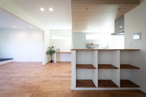 開放的な2階のLDK、自然素材をふんだんに使ったお家　【静岡注文住宅　事例】